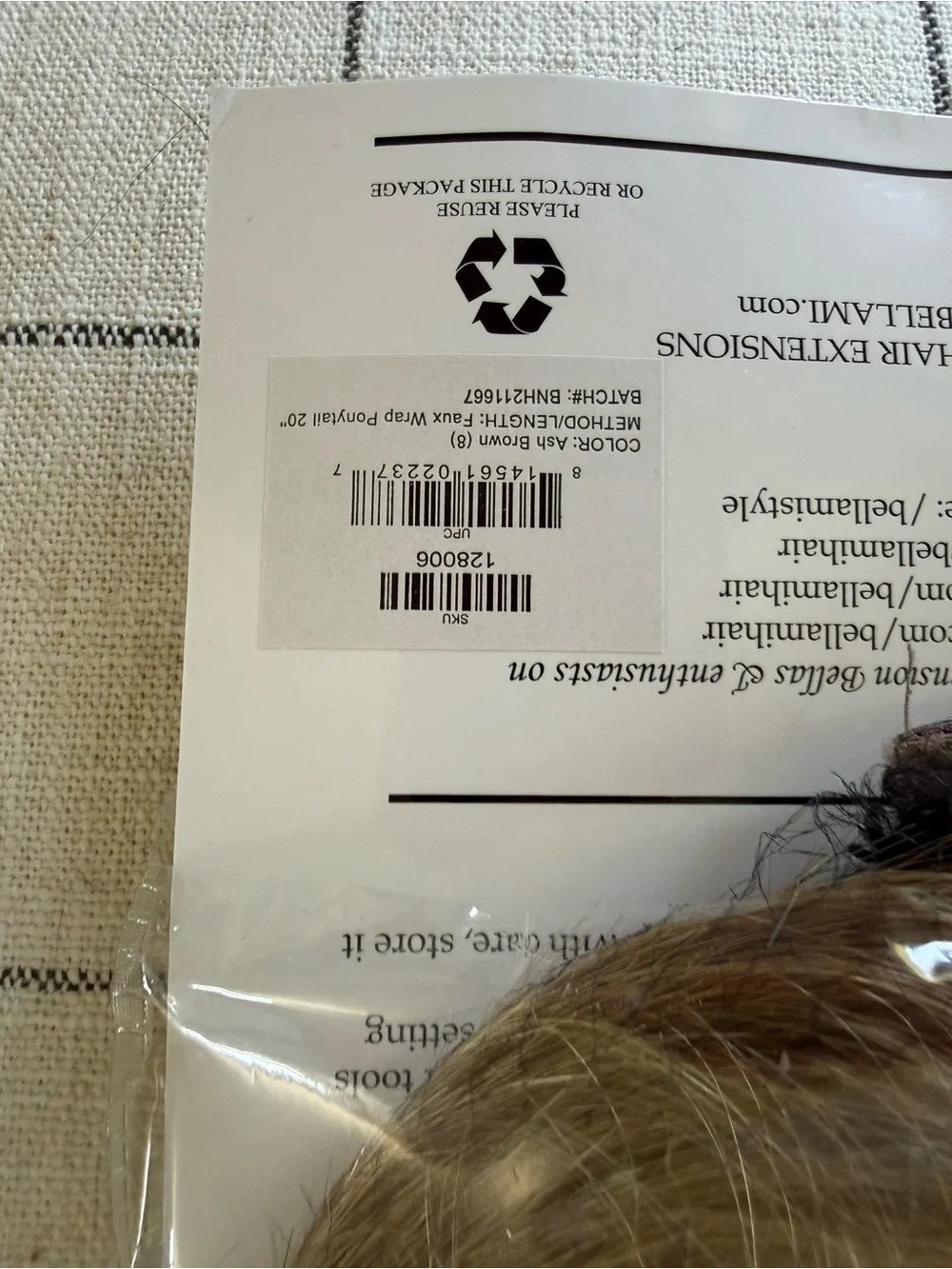 BELLAMI Black Wrap Ponytail Clip-In Extension